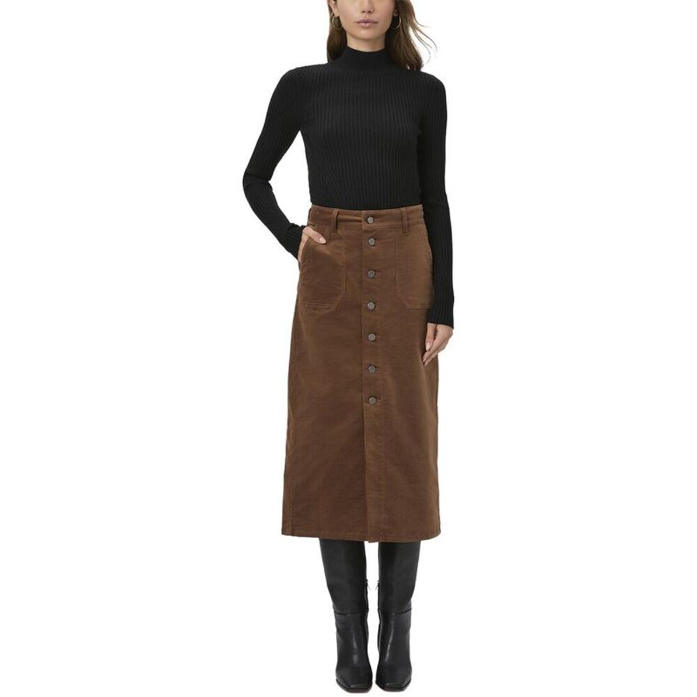 Paige Womens   Meadow Midi Skirt, Brown - Picture 4 of 5